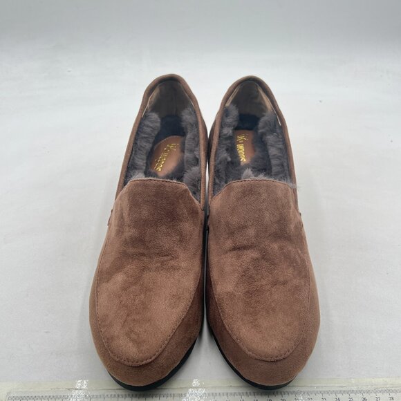 Wo Wagas Taupe Comfy Rounded Toe Loafers Slip On Low Wedge Heels Casual Pumps - Picture 3 of 8